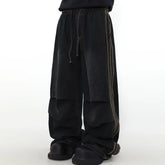 Y2K Stripe Wave Baggy Jeans